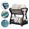 Storage Rack, Drain Rack, Bowl Rack, Kitchen Storage Rack, Double-Layer Dish Rack Storage Dish Drainer Dish Dryer Organizer Shel