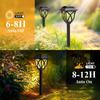 1-8PCS Solar Retro Pathway Light Outdoor Waterproof LED Ground Plug Lamp for Garden Yard Villa Decorative Landscape Ambient Glow