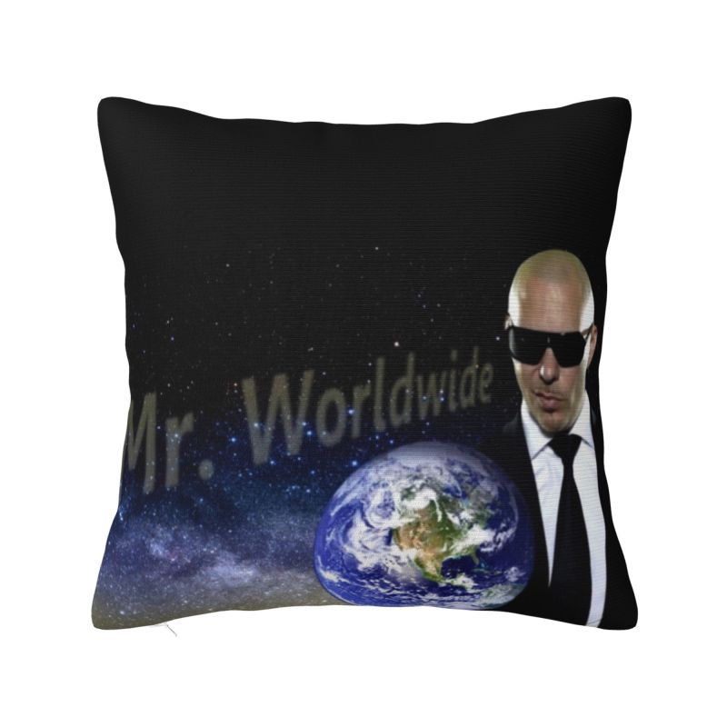 Custom Fashion Mr Worldwide Says To Live Laugh Love Pink Cushion Cover Soft Bohemian Throw Pillow for Sofa Square Pillowcase 30x30cm 12x12in