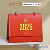 2026 Morandi Leather Desk Calendar: Simple Double Ring Design, Lunar Year Theme, Customizable with Logo.