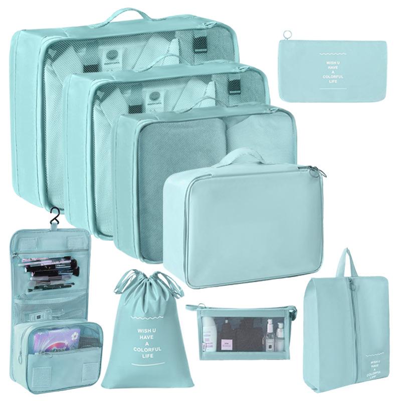 6/7/8/9/10 Pcs Set Travel Organizer Storage Bags Suitcase Packing Cubes Set Cases Portable Luggage Clothes Shoe Tidy Pouch Folding
