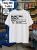 1pc Men'S Graphic T-Shirt Basketball Coach Funny Humor Short Sleeve Crew Neck [Solely 1pc T-SHIRT]