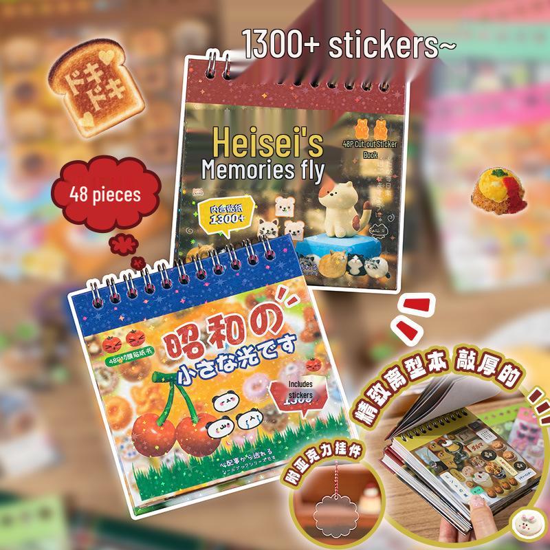 Yu Xian Vintage Japonský Styl Vyřezávaná Kniha Samolepek – 45 Listů pro Koláž a DIY.