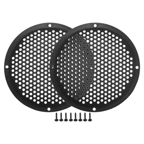 

ACROPIX Универсальная 5-дюймовая сетка-крышка для автомобильного динамика 5 Аудиодинамик Сабвуфер Защитный чехол с монтажными винтами АБС Черный - Комплект из 2 штук