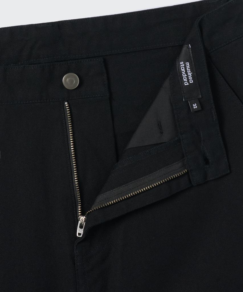 MUSINSA STANDARD Canvas Regular Fit Work Pants [Black]