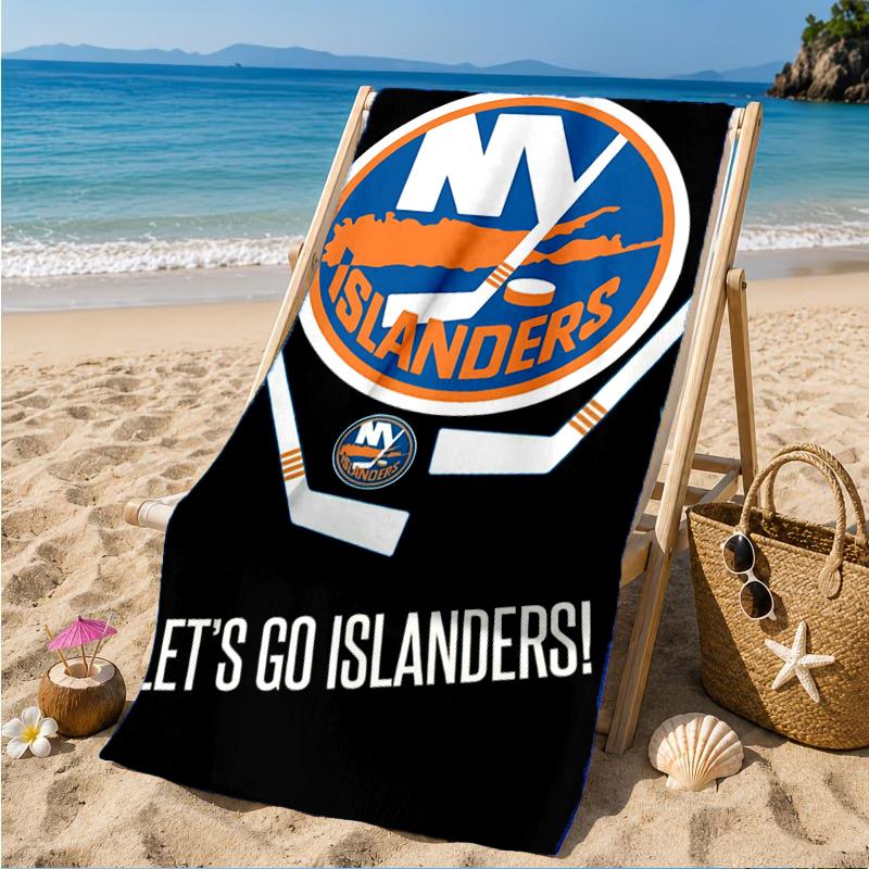 Islanders Hockey Pride Beach Towel, Super Soft Microfiber, Perfect Gift for Her/Him, Birthday, for Pool, Beach, Travel, Decor Beach Party