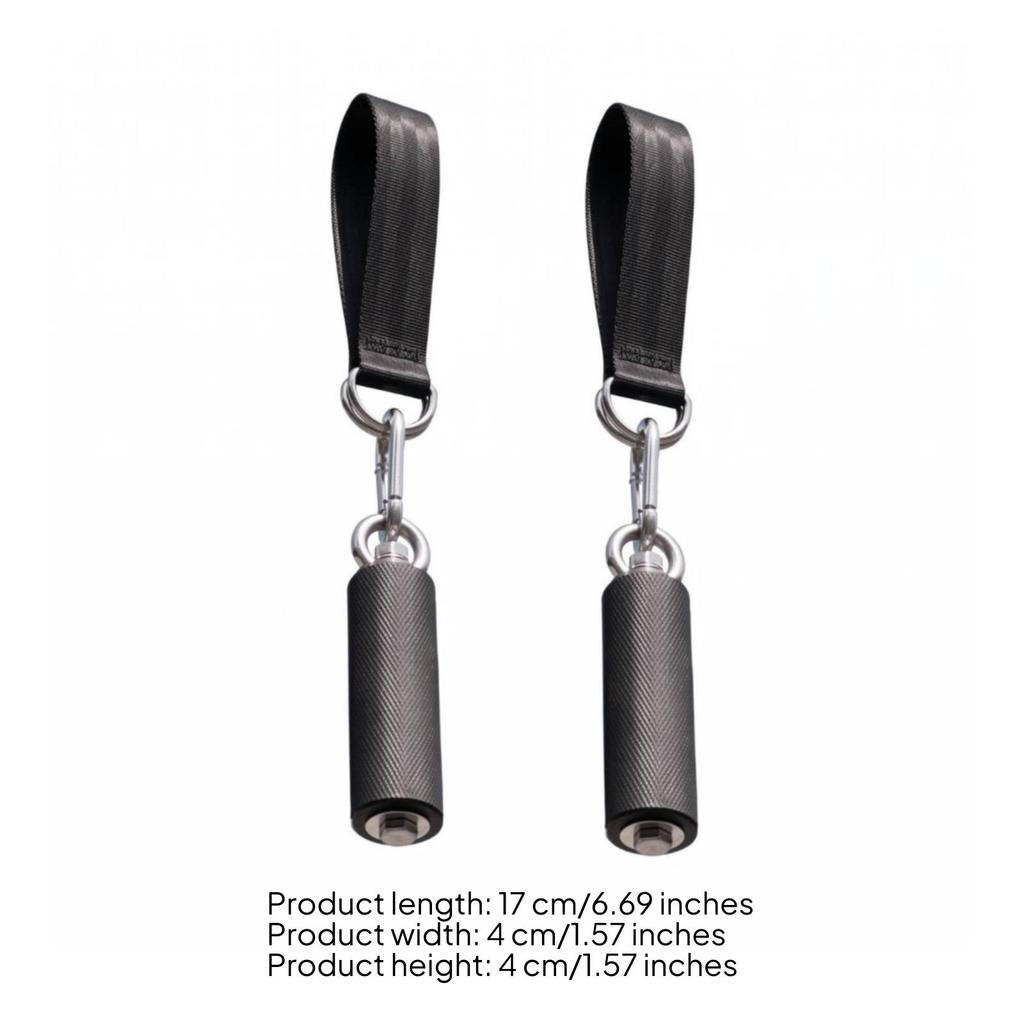 Black Workout Grip Handles Metal Hardware Ribbed Handle Conical Hanging