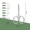 Stainless Steel Beauty Scissors Set: Slim Waist, Small, Pointed & Round Tip for Eyebrow & Nose Hair Trimming.