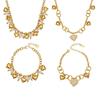 Qiong Yao 18k Gold Heart Bead Bracelet Necklace