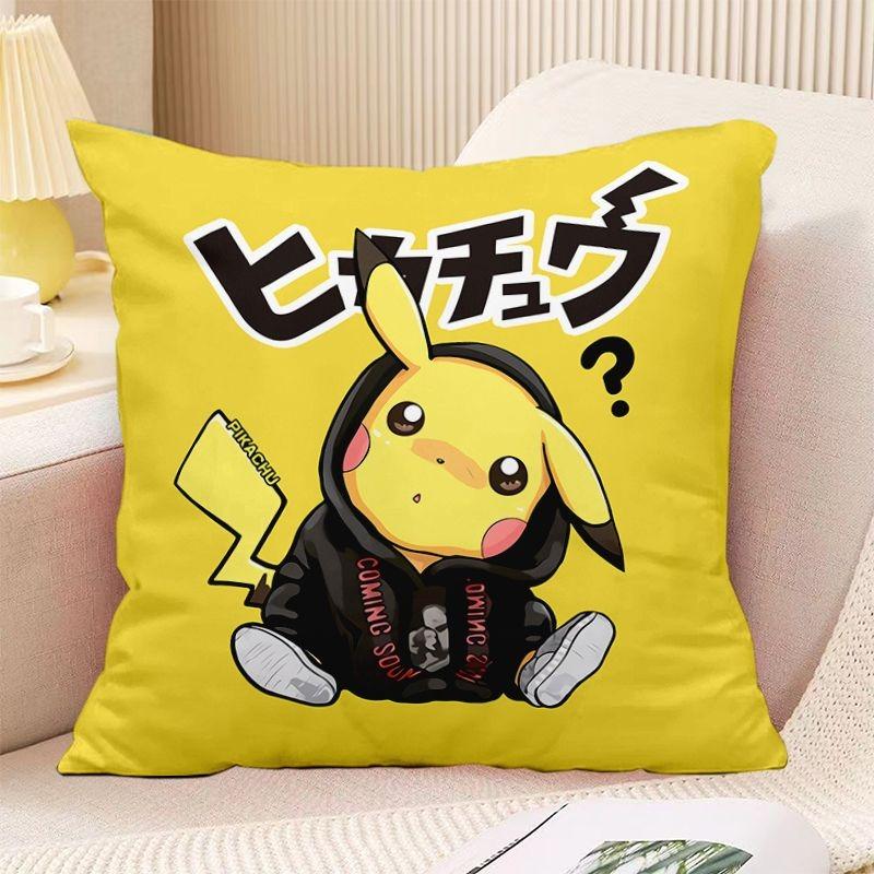

1 шт. Наволочка на подушку Pokémon Pikachu Милая комнатная декорация Наволочка Чехол на подушку для дивана Украшение для спальни Домашний декор 16x16Inch