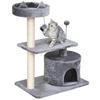 Cat Tree for Indoor Cats with Scratching Post Climbing Tower Kitty Activity Centre Condo Perch Jumping Platforms Grey 60L X 40W X 81H Cm