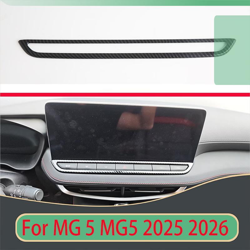For MG 5 MG5 2025 2026 Car Accessories Carbon Fiber Style Air Conditioner Switch Cover Frame Trim