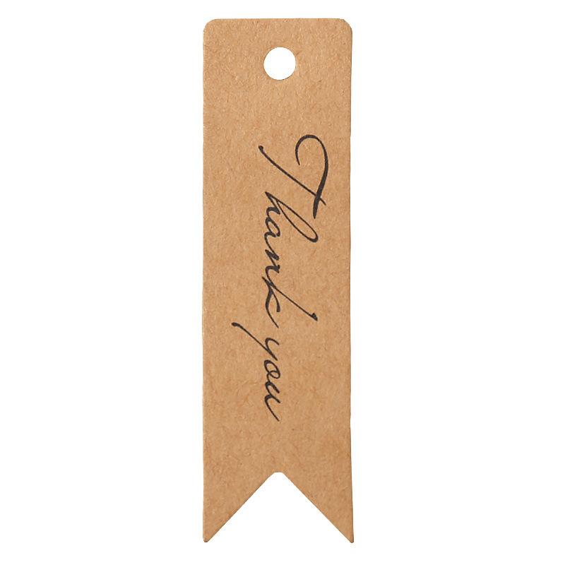 100Pcs Thank You Tag Gift Box Packaging Labels Decoration for DIY Wedding Guest Gift Birthday Party Paper Tags Gift Listing Card