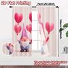 2D Flat Printing  JIT 2pcs   Curtains (Without Rod) Gnome Love Parade Chic Curtains&Window Treatment Yarn Curtains All Seasons