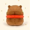 Realistische Capybara Burger Pluche Speelgoed Zacht Knuffeldier Schattig Hamburger Kussen Poppetje Cadeau voor Kinderen