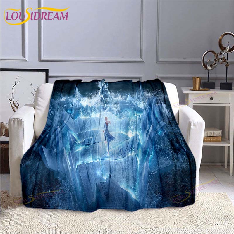 Gefrorene Mode-Decke Anime Flanell Bett-Überwurf Weiche 3D-bedruckte Cartoon-Decke Sofa Reise Camping Kinderdecke