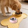 Dog Food Mat Anti-Slip Silicone Thicker Pet Placemat Non-Slip Waterproof Feeder Pad with Raised Edge Puppy Feeding Mats
