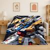 Couverture Flamboyante Robot Robotique Dessin Animé Classique Gundam Couverture Douce et Chaude pour Chambre à Coucher Salon Lit Voyage Camping Pique-nique Enfants
