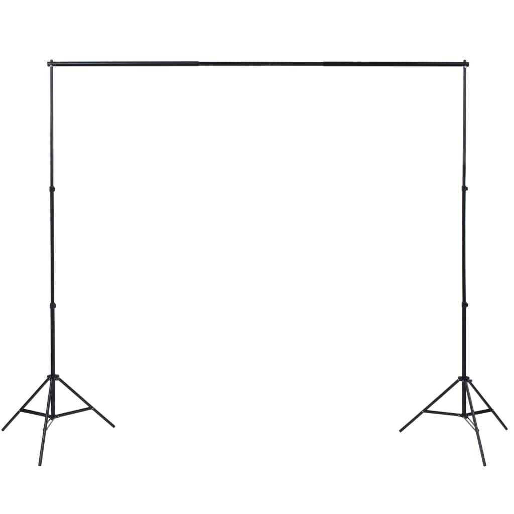 Photo Studio Set 3 Cotton Backdrops with Adjustable Frame 3x5 m