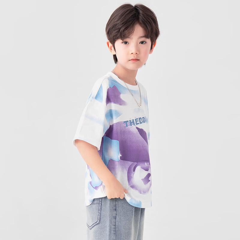 Duoduo Jia Boys' Tie-Dye Cotton Short Sleeve T-Shirt