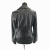 Japan Jin Abe Paris Lamb Leather Jacket 28 Women S-M Black Trumpet Sleeves(USED)