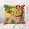 Anime C-Candy Candy Cushion Cover Summer Coolness Linen Fabric Double-Sided Printing Pillow Case Sofa Home Decor Gift