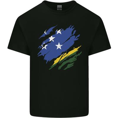 Torn Solomon Islands Flag Day Football Unisexs Light Cotton TShirt