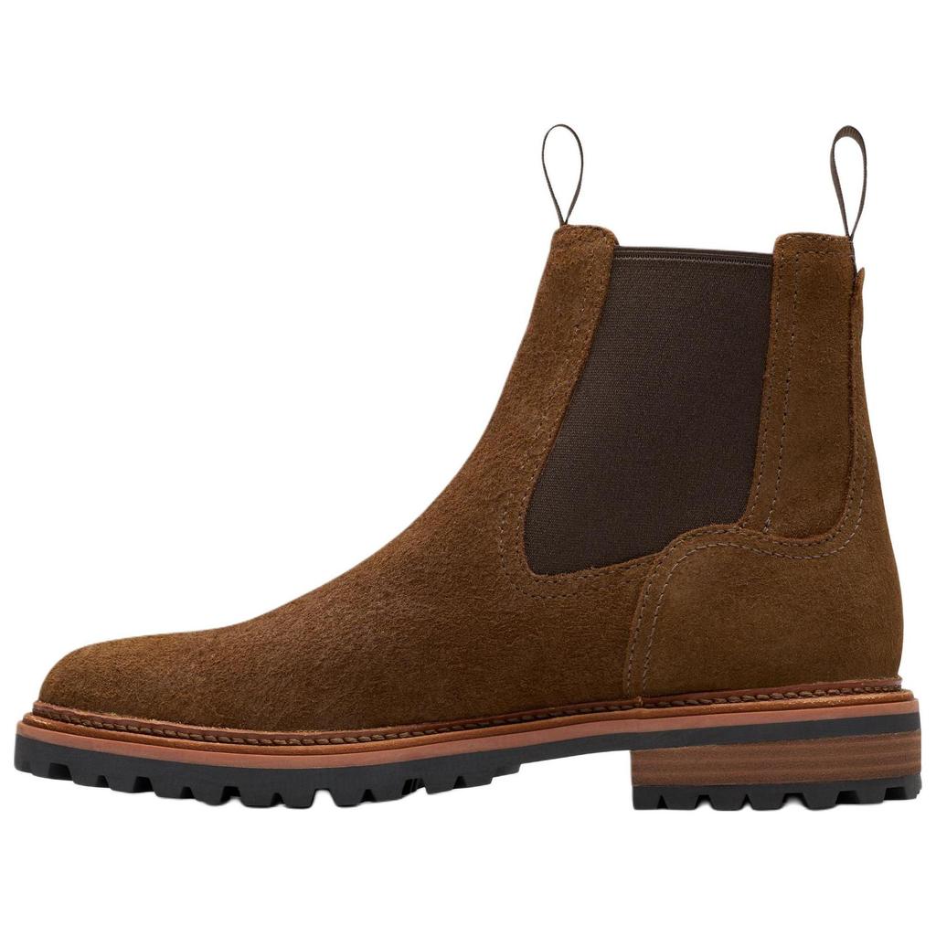 Clarks Suede Lightweight Slip-On Short Chelsea Boots Men boots Brown 26179723
