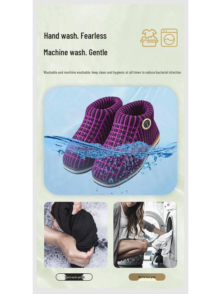 Rechargeable Heated Cotton Shoes for Warmth and Anti-Frostbite - Home & Outdoor Foot Warmer.