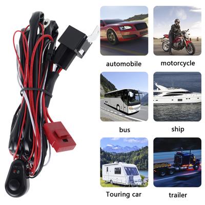 Professional 12v 40a Wire Harness Kit for LED Light Bar Wire Working Driving Light Bar with Fuse Relay Fog Light Wire Harness