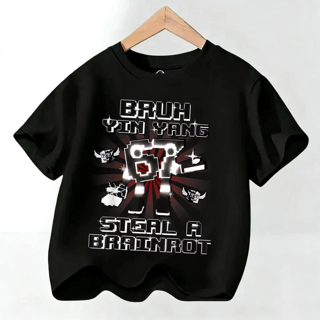 Kids 67 Themed Colorful Print TShirt Soft Cotton Fabric Breathable and Comfortable Ideal for Toddlers and Childrendf0351