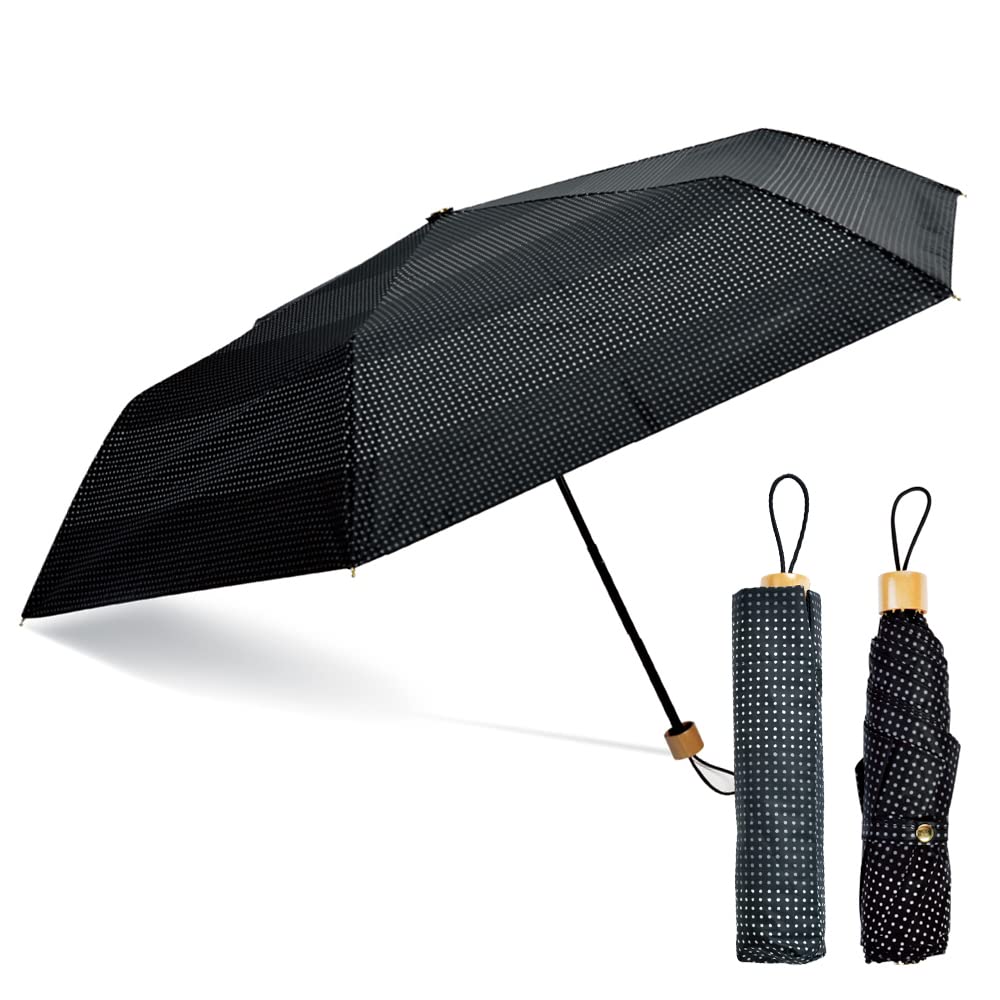 

keledeya Складной ручной Подходит для солнца и УФ UPF Однотонный Женский зонт, Открытие, Сверхлегкий (175г), Ветрозащитный, Водоотталкивающий, чёрный