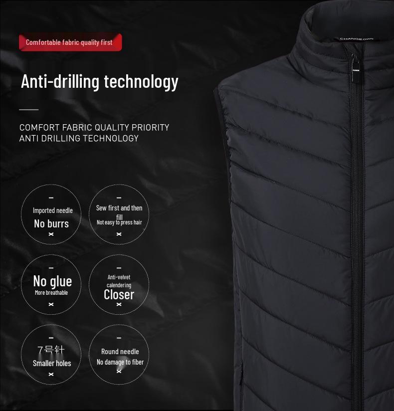 Herren Winter Smart Elektrische Beheizbare Weste mit 28 Heizzonen
