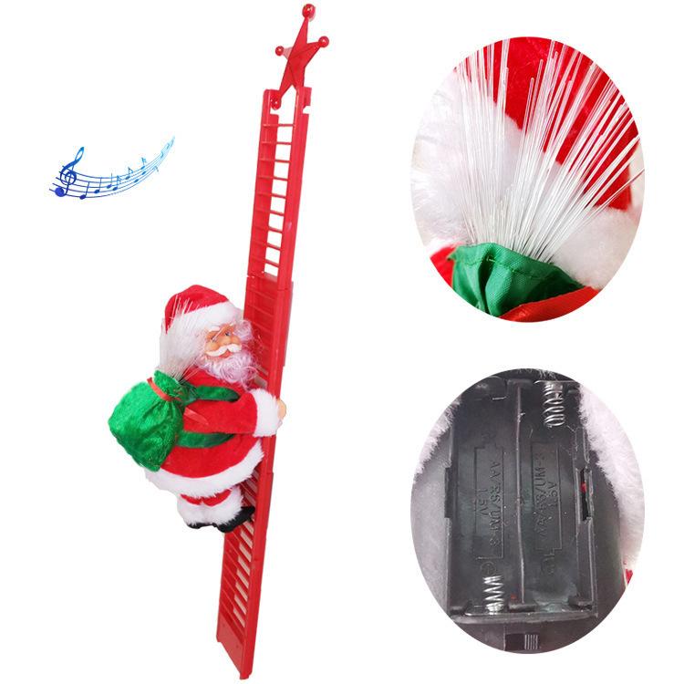 Elektrisches Spielzeug Kletterseil Kletterleiter Kletterschornstein Weihnachtsmann für Weihnachtsdekoration Weihnachtsgeschenke