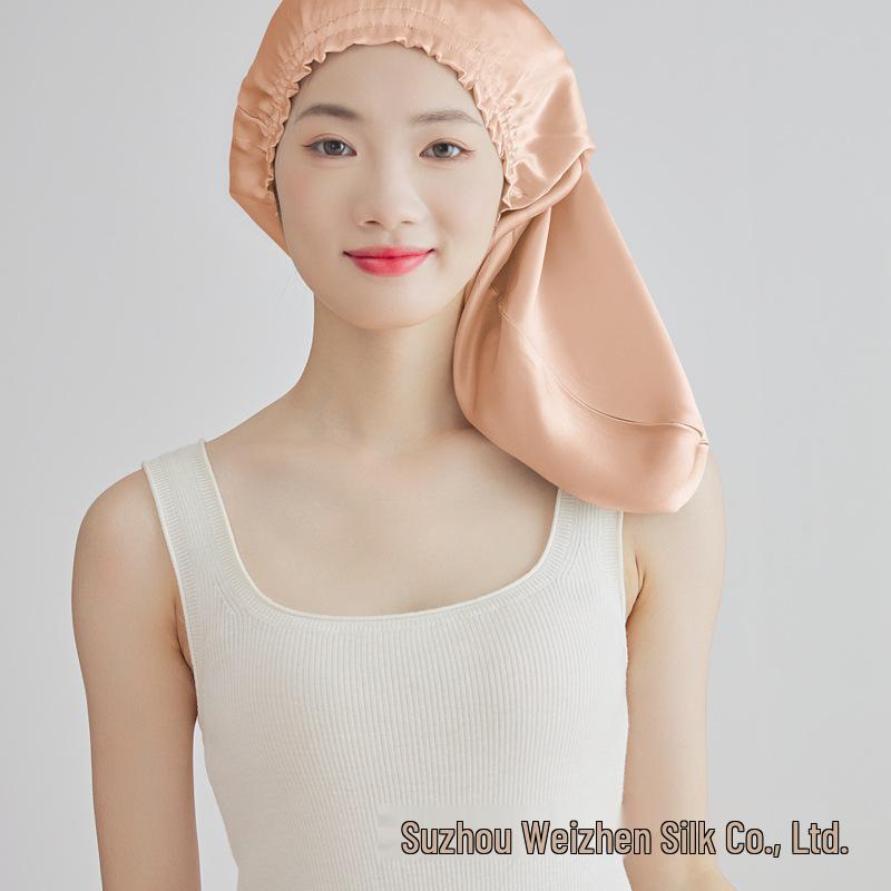 Yama %100 Dut İpeği Uyku ve Saç Bakım Fırfırlı Kenarlı Bone