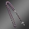 Religion Christian Faux Pearl Rosary Necklace For Women Virgin Mary Jesus Cross Pendant Long Beads Chains Fashion Jewelry