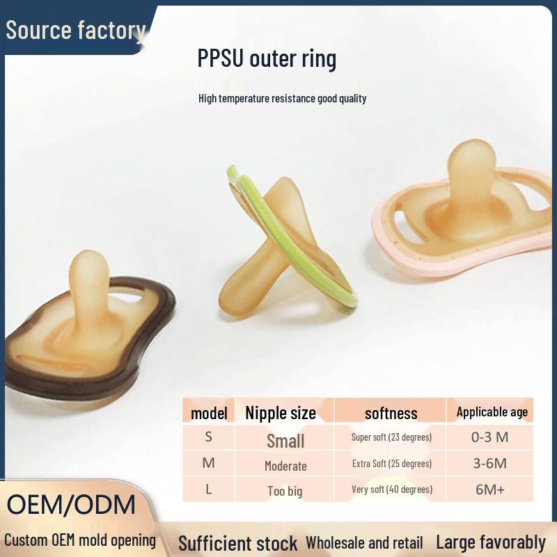 Super Soft Pacifier for Newborns, 0-6 Months, Imitates Breast Milk, Flat Head Design