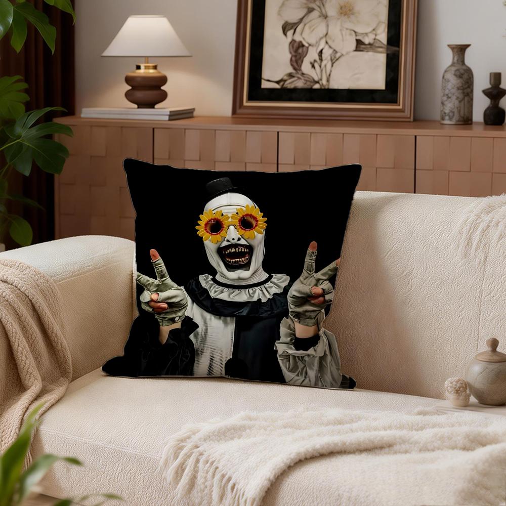 Horror Terrifier Cushion Cover Cushion Cover Set 4Pcs 50x50 45x45 40x40 Pillowcase Decorative Sofa Home Decor