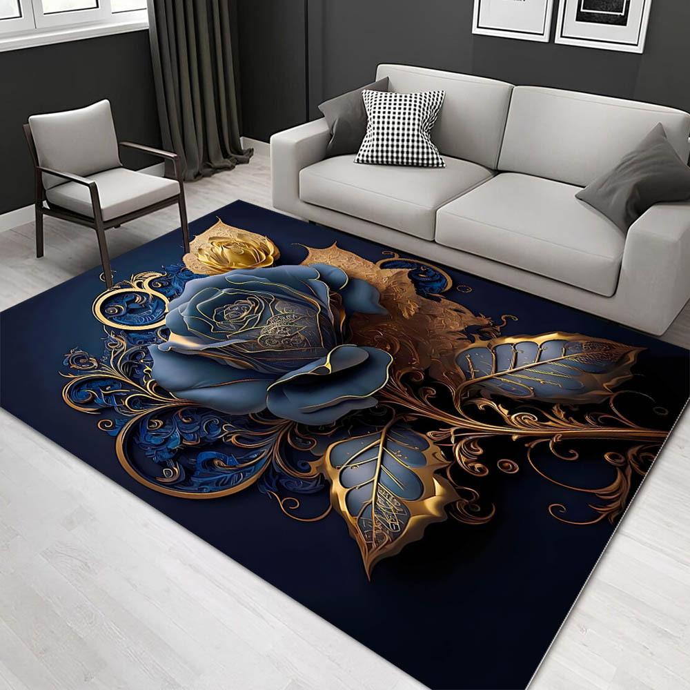 

1pc 2095773045 Pattern Carpet, Area Rug For Living Room Bedroom Room Bed Chair Laundry Entryway Corridor Yard Non-slip Outdoor Camping Rug F 60cm by 90cm