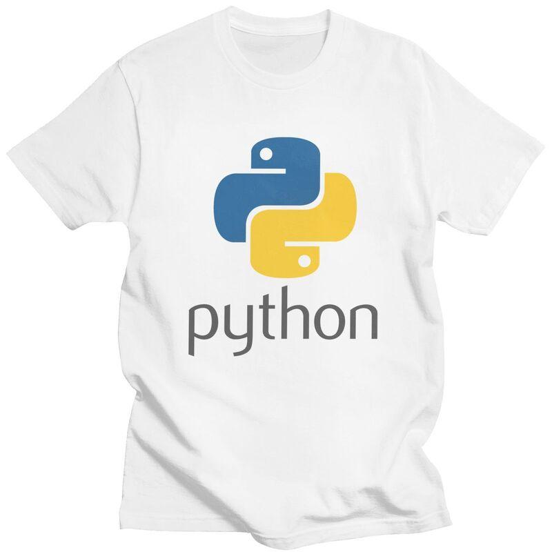 Custom Programmer Python Symbol T Shirt Men Short Sleeve Computer Developer Programming Coder Tee Tops Oversized Tshirts Merch