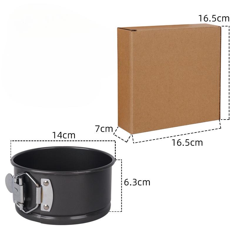 

Круглая форма для торта с замком на днекруглая форма для торта из углеродистой стали с антипригарным покрытием 14CM(Kraft paper box)