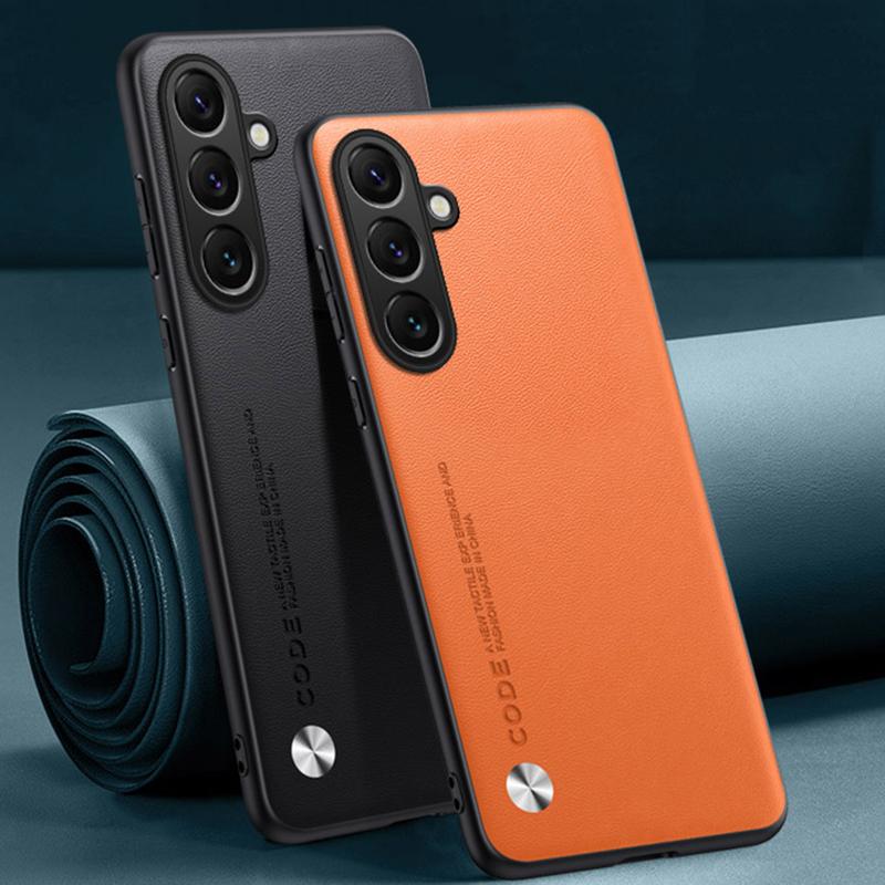 Luxury PU Leather Case For Samsung Galaxy M35 5G Back Cover Matte Silicone Shockproof Full Protection Phone Case For Samsung M35