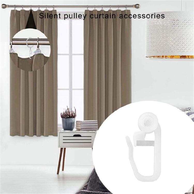50pcs Curtain Track Hooks Curtain Gliders Offering Practical Solution For Efficient And Convenient Curtain Management