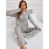 Women Long Sleeve Shirt And Pants Two Piece Pajama Casual Home Loungewear Set