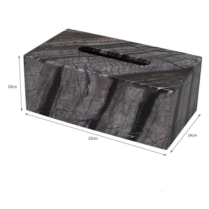 

Factory Outlet 25x14x10CM кубовидная коробка из натурального мрамора, большой ящик для хранения салфеток