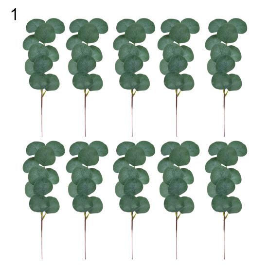 1 Bouquet Fake Plant No Watering Reusable Colorfast Excellent Decorative Artificial Eucalyptus Leaves Stems for Living Room