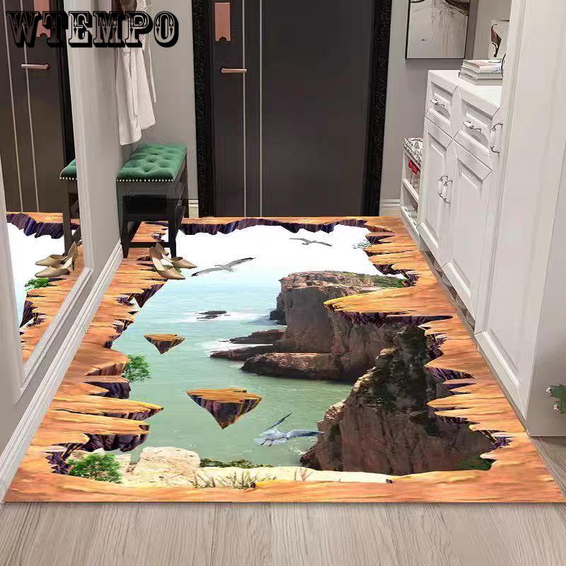 3D Carpet Household Entrance Door Mat Floor Mat Dirt Resistant Anti Slip Wear-resistant Floor Mat
