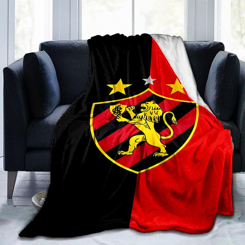 Sport Club Football Crest Printed Throws Blanket Soft Flannel Blankets for Couch Bed Gifts for Men Women Picnic Blanket Christmas Gifts