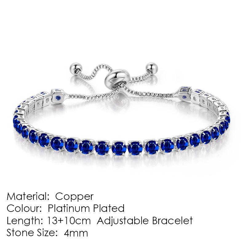 ZHOUYANG Tennis Bracelet For Women Luxury Handy Adjustable 4 Claws Mosaic 4mm Zirconia Rose Gold Color Fashion Jewelry Gift H133