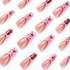 24Pcs/Set Quick Nails Long Love Lips Graffiti False Nials Sticker Wearable Waterproof Manicure Finished Nails